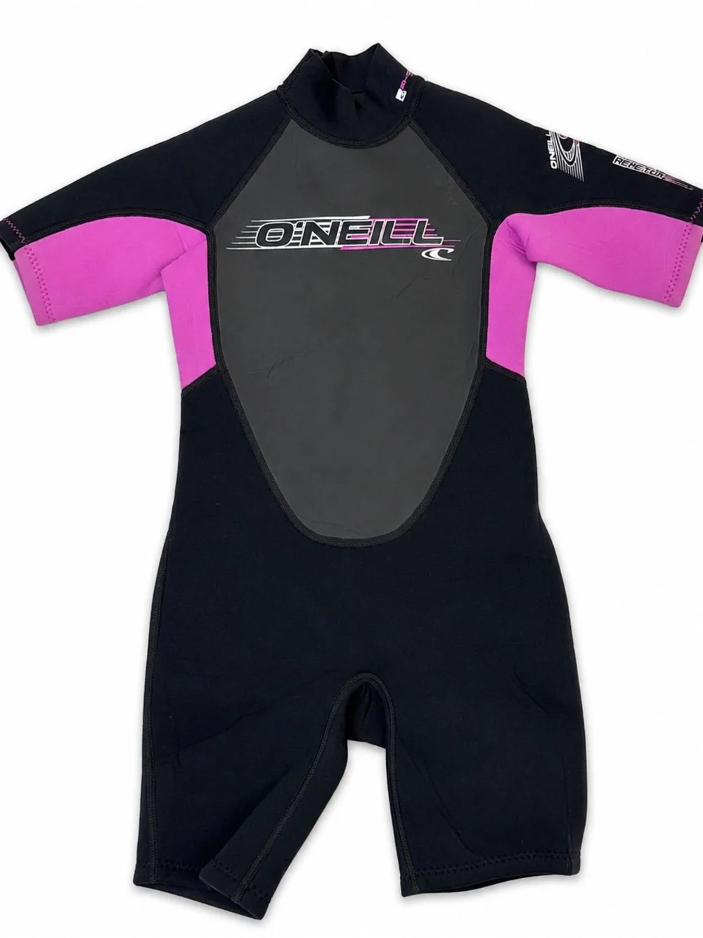 O’Neill Youth Size 6 2mm Shorty Wetsuit Black Pink Reactor